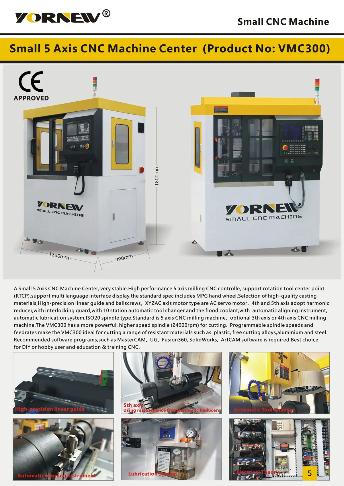 VMC300 5-axis CNC Machine Center Catalog