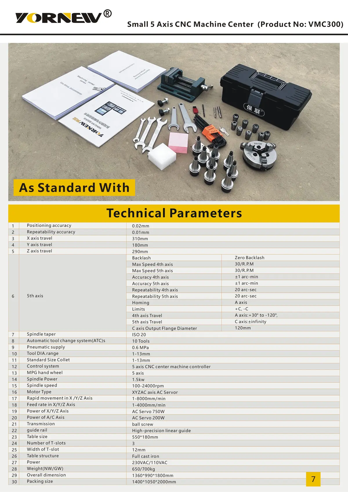 Small 3-axis CNC Machine Center Catalog